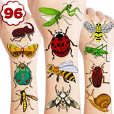 96 PCS Bug Temporary Tattoos Themed Summer Spring Birthday Party Decorations Favors Supplies Decor Lady Bugs Caterpillar Insect Tattoo Stickers for Kids Toddlers Cute Gifts School Prizes
